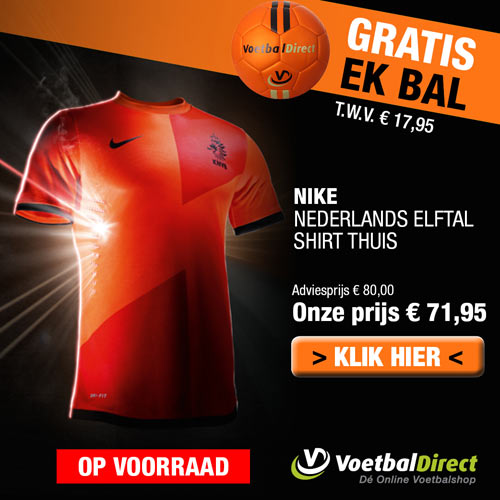Voetbaldirect Nederlands Elftabel Thuisshirt + Gratis Bal